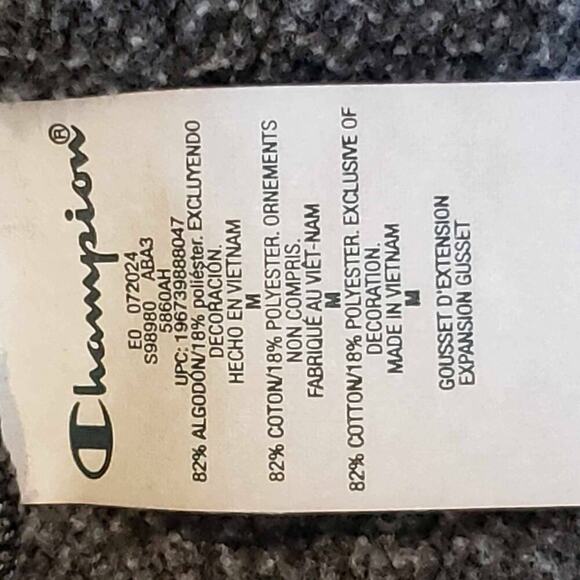 Champion Sweatshirt Women’s Size Medium M Gray Pullover Crewneck Distressed - Picture 10 of 11